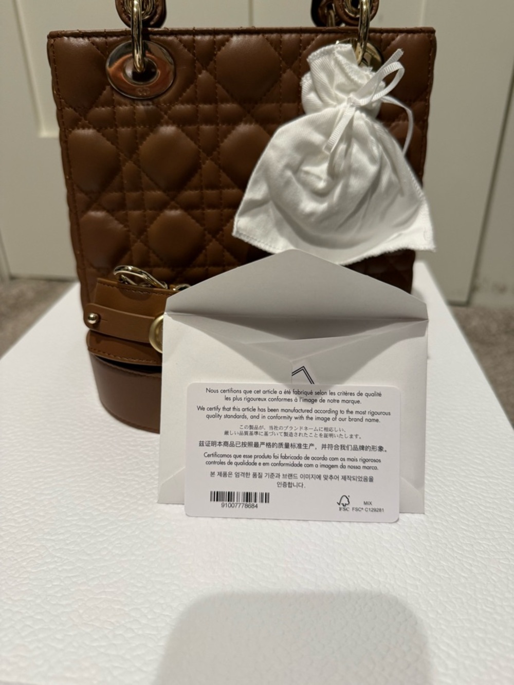 Dior Small Lady Dior MyABC Satchel in Tan Leather with Gold Hardware - Picture 11 of 14